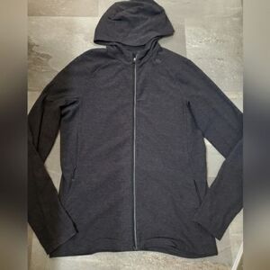 Lululemon Surge Warm Full Zip. Hood. Long Sleeves. Thumbholes. Dark Grey. M.